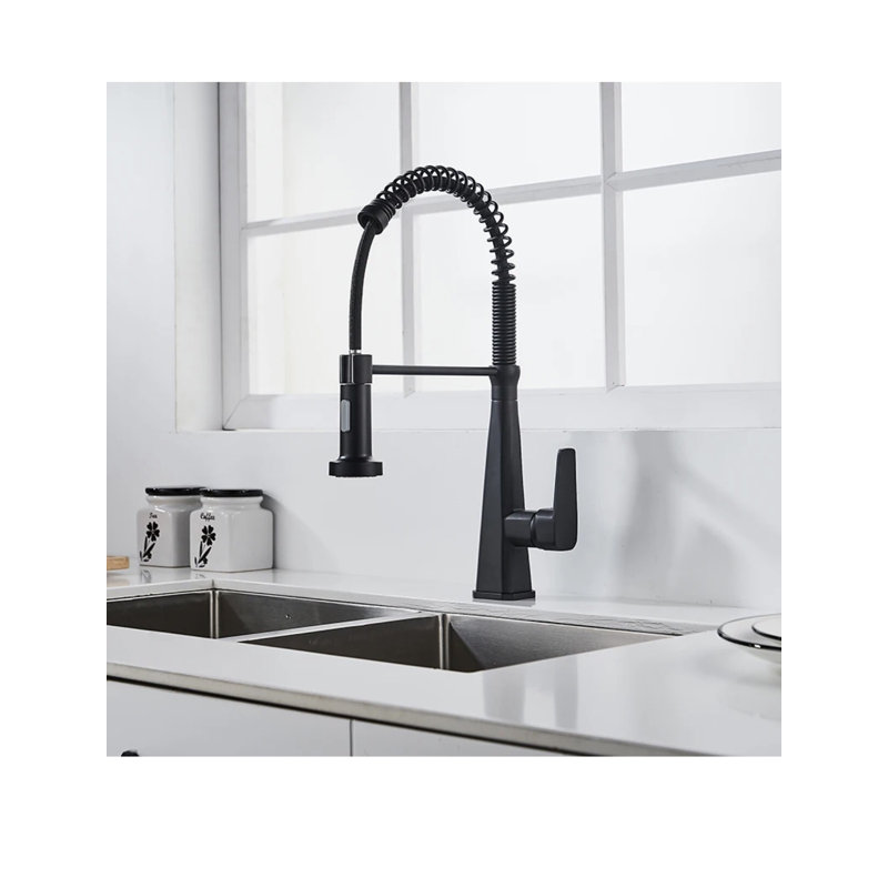 AvaMalis Pull Down Kitchen Faucet, Matte Black
