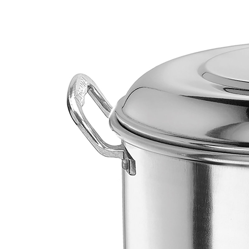 Silver Aluminum 32 Quart Steamer Pot with Basket Insert