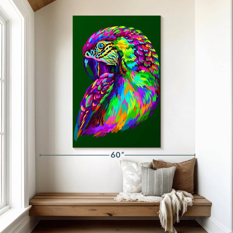 Brampt Macaw Abstract, 51" H x 34" W