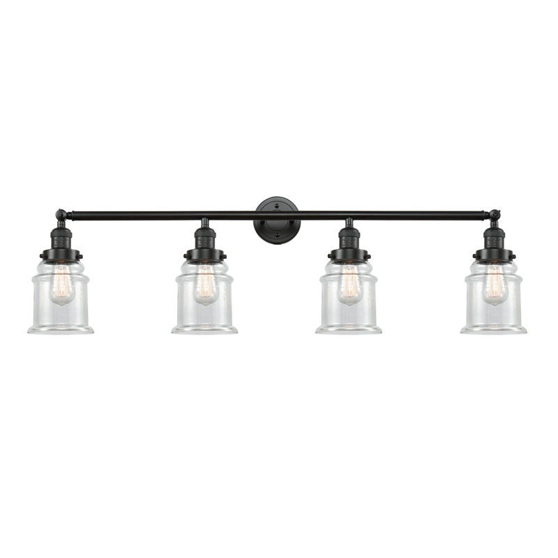 Galaviz 4 - Light Dimmable Vanity Light, Antique Brass, Clear, 60 Watt Vintage Incandescent Bulb