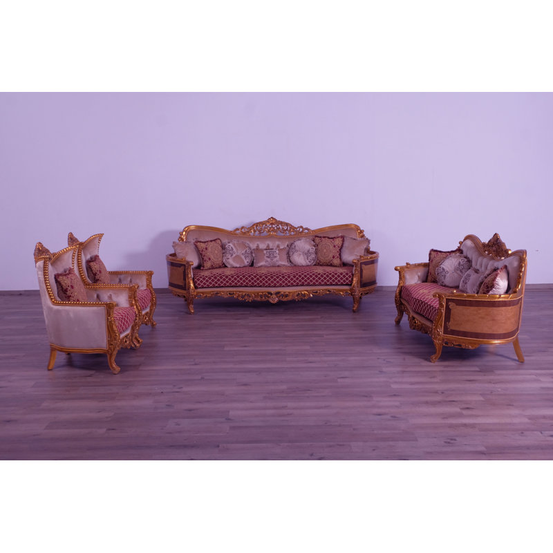 Maggiolini Sofa, Red/Burgundy, Brown