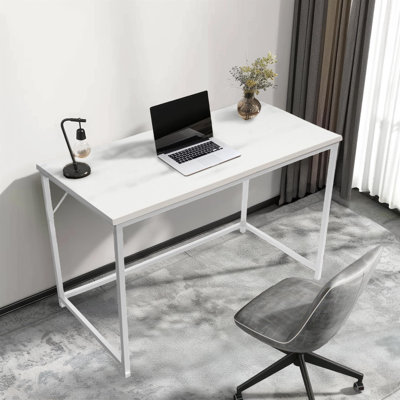 Computer Desk Office Work Rustic Wooden Grain Finish Rectangle Oira