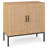 Rattan Storage Cabinet w/ 2-Door Buffet Sideboard & 3-Position Adjustable Shelf