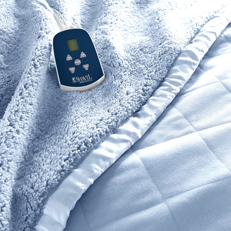 Couverture électrique en sherpa Micro Flannel®, Wedgewood, Double