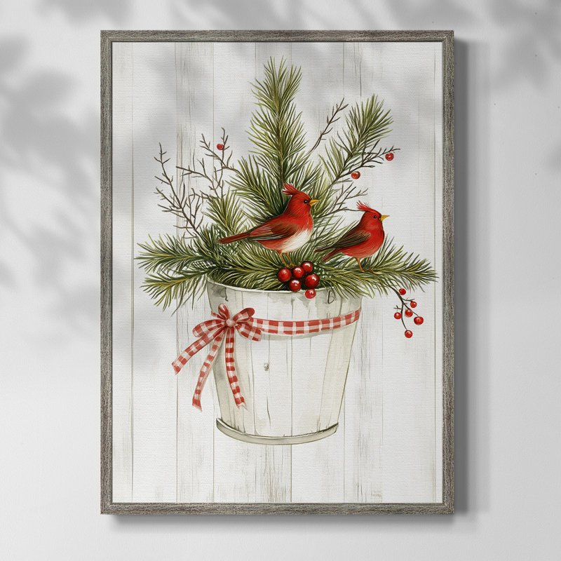 «Christmas Holiday Art CIXIX», reproduction encadrée - bois massif, H 11 po x l 9 po