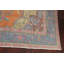 Tapis unique noué à la main de style années 1970 de 9 pi 6 po x 12 pi 11 po en bleu / rose / jaune