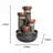 Fountains | 4-Tier Indoor Tabletop Waterfall Fountain with LED Lights, for Home Office Kitchen Decor | Resin | Waterfall