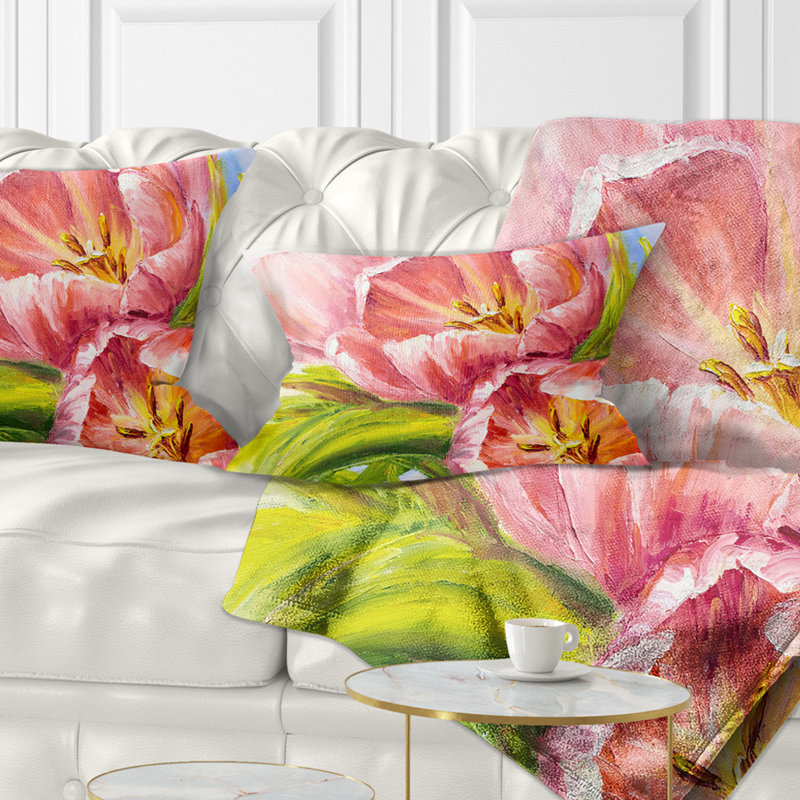 Coussin Tulipes, Rectangulaire, 12 po x 20 po