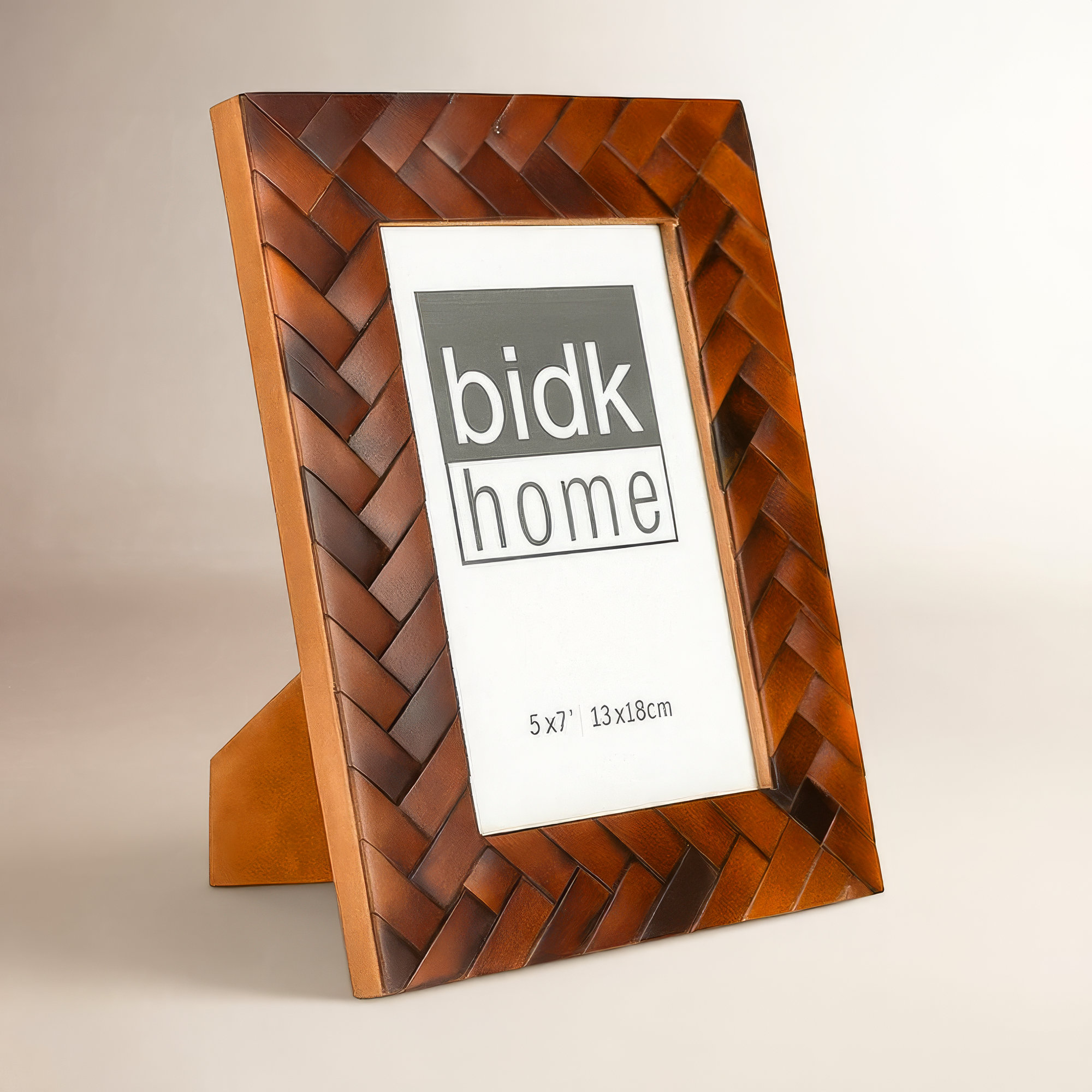 Zephyr Bone Embossed Picture Frame, Brown, 5" x 7"