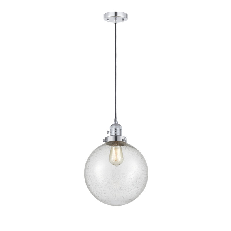 Lorri 1 - Light Single Pendant, 13.63" H x 10" W x 10" D, No Bulb Included, Polished Chrome