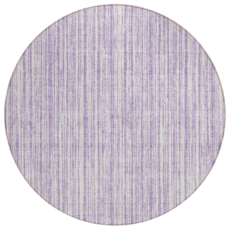 Tapis rond lavable et ivoire 8 po