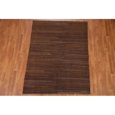 Dark Brown Kilim Oriental Area Rug 5x6