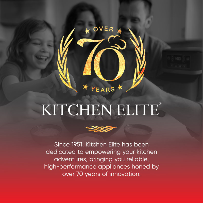 Kitchen Elite 3 Qt Digital Air Fryer, Countertop Nonstick Basket Oven, Black