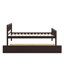 Structure de lit plateforme en bois robuste avec lit gigogne escamotable-759794430