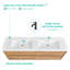 Ensemble de meuble-lavabo mural 72 po avec lavabo intégré Clarion