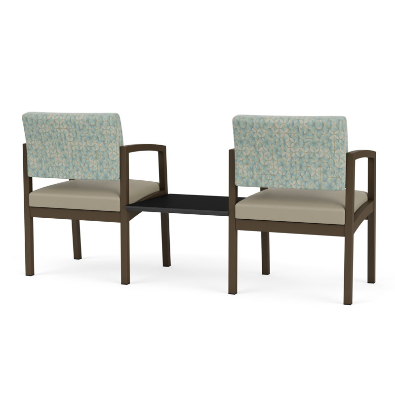 Structure tandem 2 places avec table centrale en acier Lenox, Bronze, Midnight Black