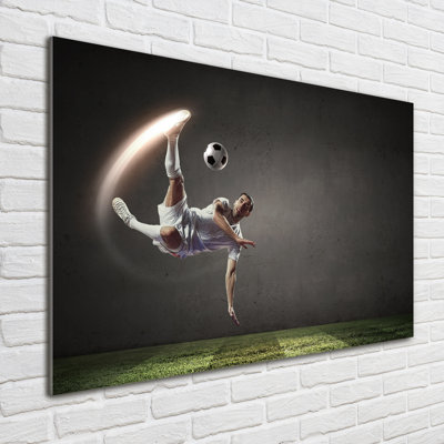 Footballer - No Frame Print on Glass