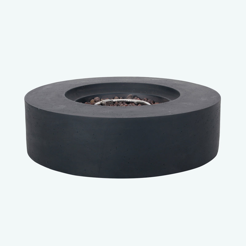 Outdoor Circular Fire Pit, Dark Gray