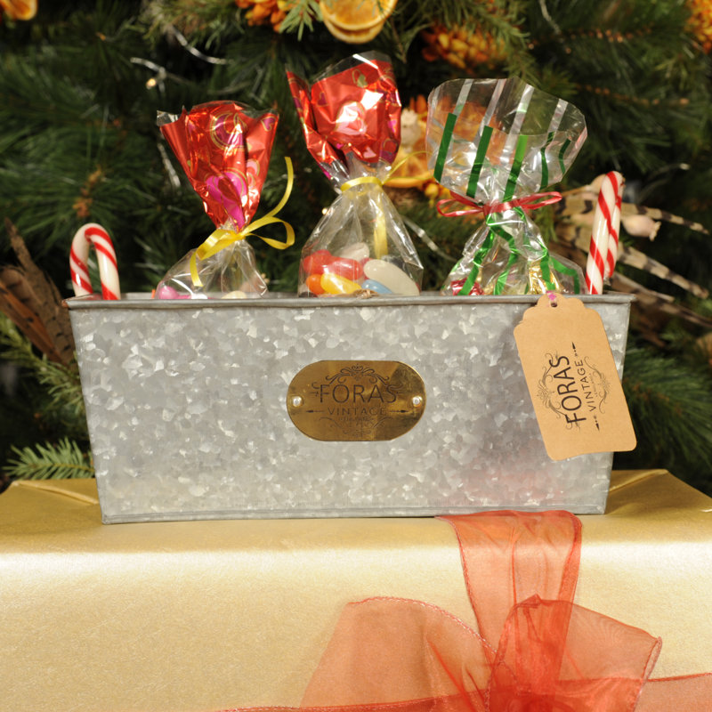 Rambo Handmade Metal Planter Box, 12cm H x 30cm W x 12cm D