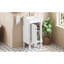 Armoire de salle de bain de style français 18 po avec rangement, solution pour petit espace avec lavabo en céramique, tablette réglable, charnières à fermeture en douceur-2092710045