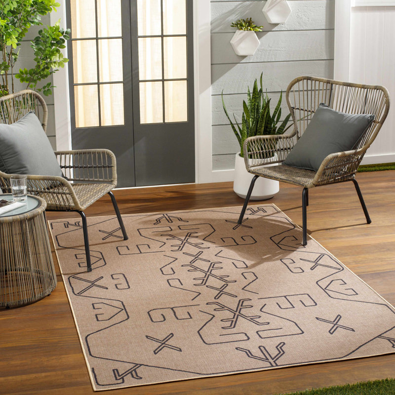 Frankie Moroccan Tan Area Rug, Rectangle 9' x 12'