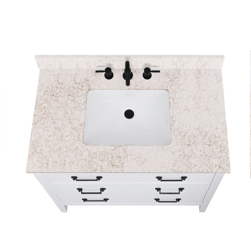 Lotte 37'' W Single Vanity Top, Alluring