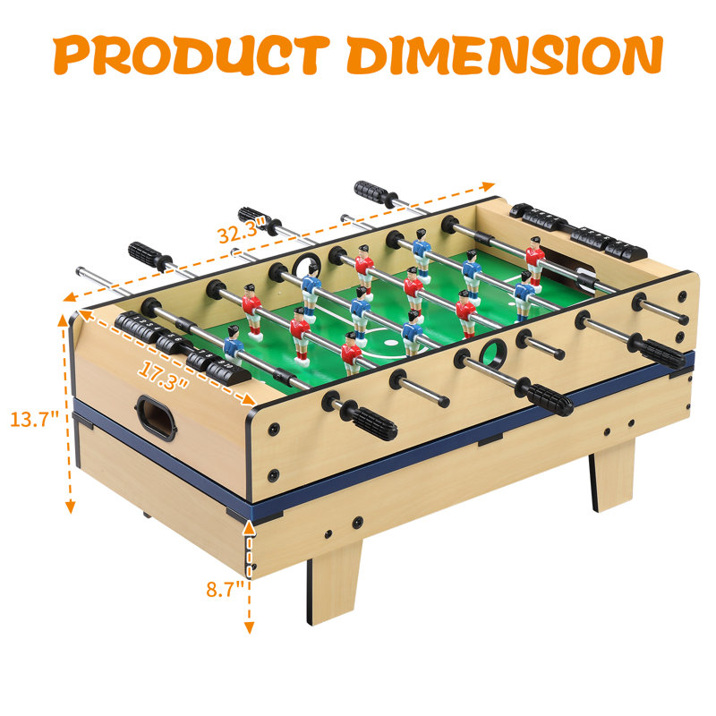 32.3'' L 4 Game Multi Game Table