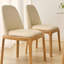 Chaise d'appoint à dossier beige uni (ensemble de 2)