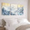 «Snowy Mountain Landscape», ensemble de 3 reproductions d'art sur toile tendues sur toile