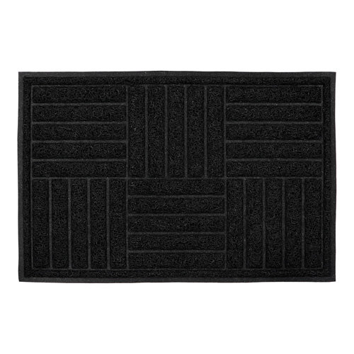 Non-Slip Geometric Doormat, Black