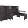 Magomed 72W 3 Position Sit to Stand L Shaped Desk with Hutch and Bookcase