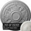 Médaillon de plafond Endurathane Tellson, DE 30 5/8 po x P 2 1/2 po (convient aux auvents jusqu'à 6 3/4 po), pot peint à la main de finition crème-28575368