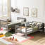 Lit superposé Twintwin avec garde-corps et rangement gris pour dortoir de chambre à coucher-541515520