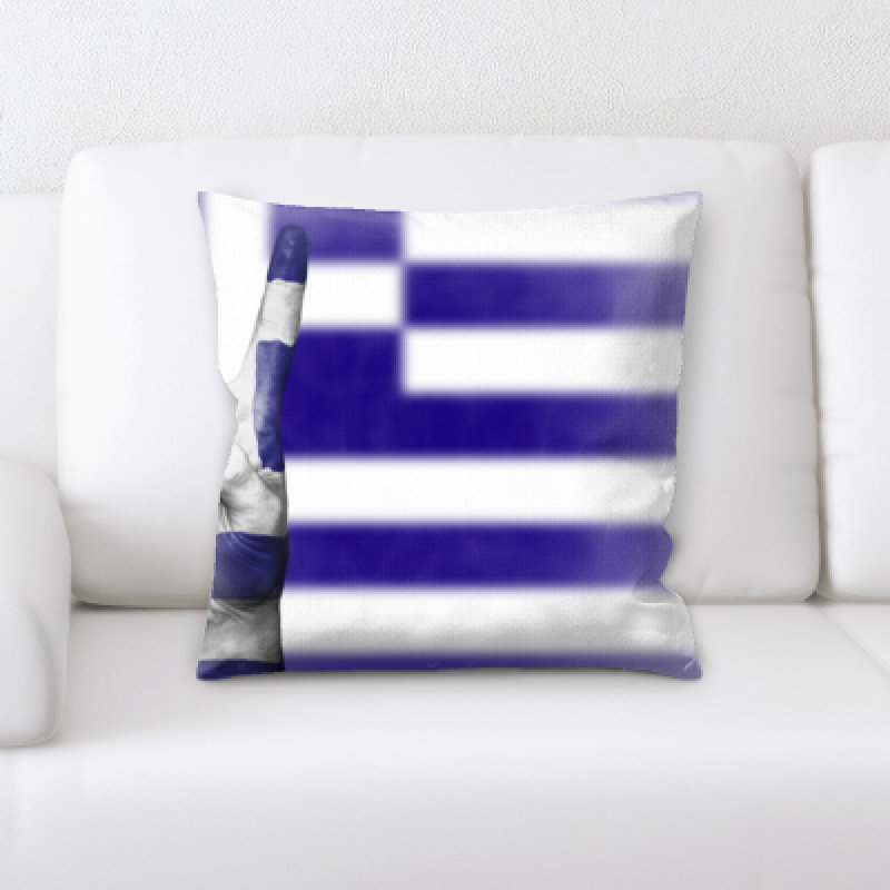 Coussin en drapeau grèce bernes