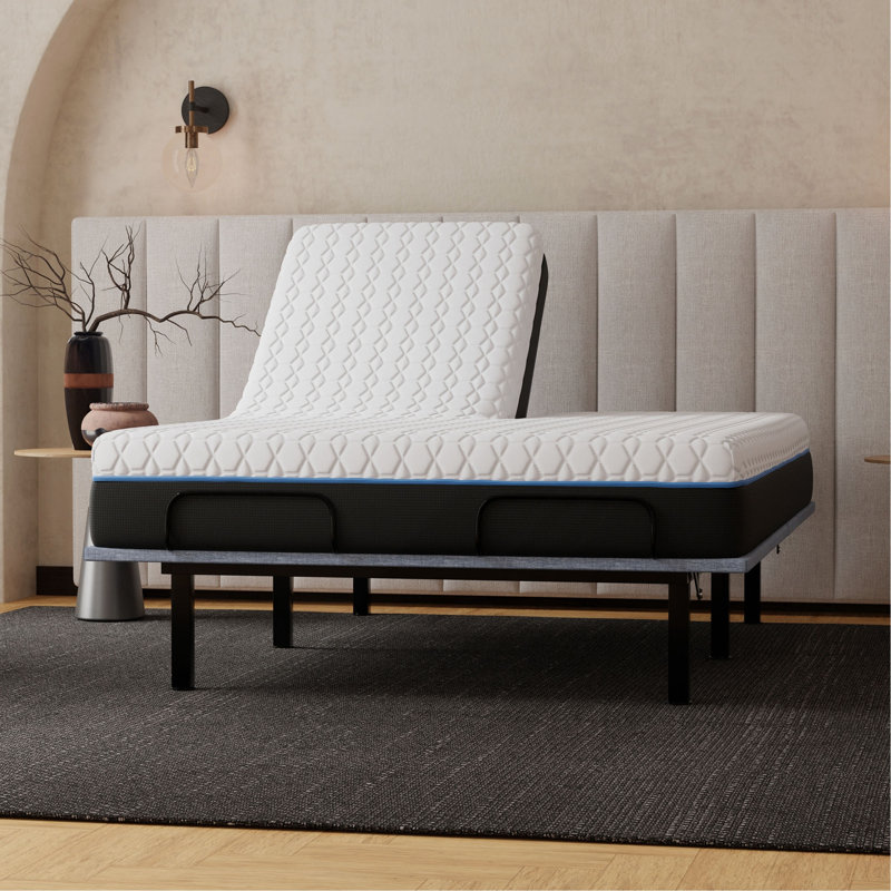 Copper Infused 12 Inch Soft Memory Foam Split Top Queen Mattress, Queen