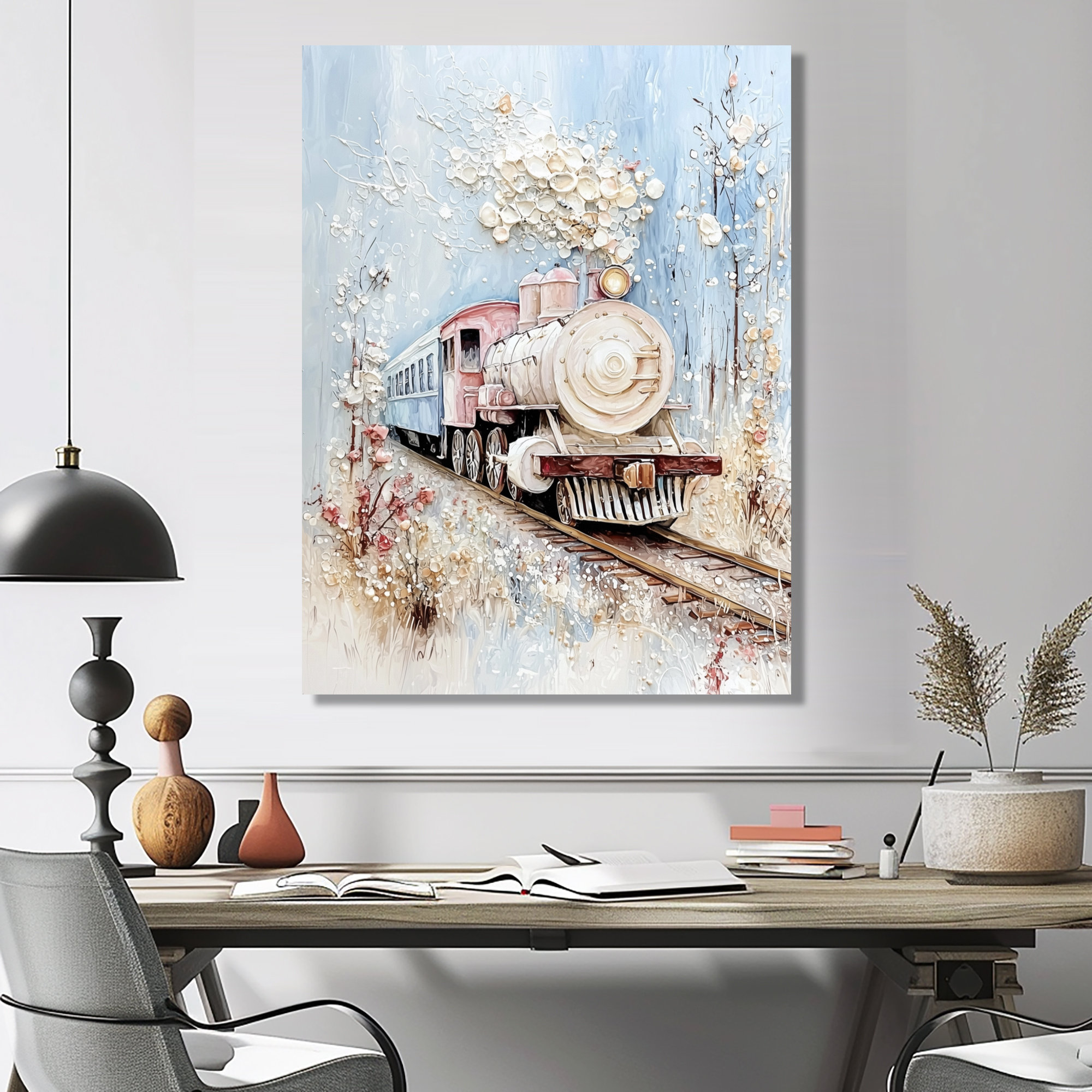 Ophelia & Co. Trains Faded Vintage Garden Charm - Train Metal Wall Art ...