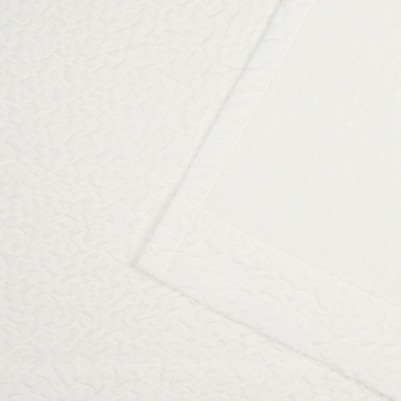 Nicole Miller Textured Matelassé Hidden Tab/Rod Pocket Top Light Filtering Curtain Panel Pair, 50" x 84", Snowflake