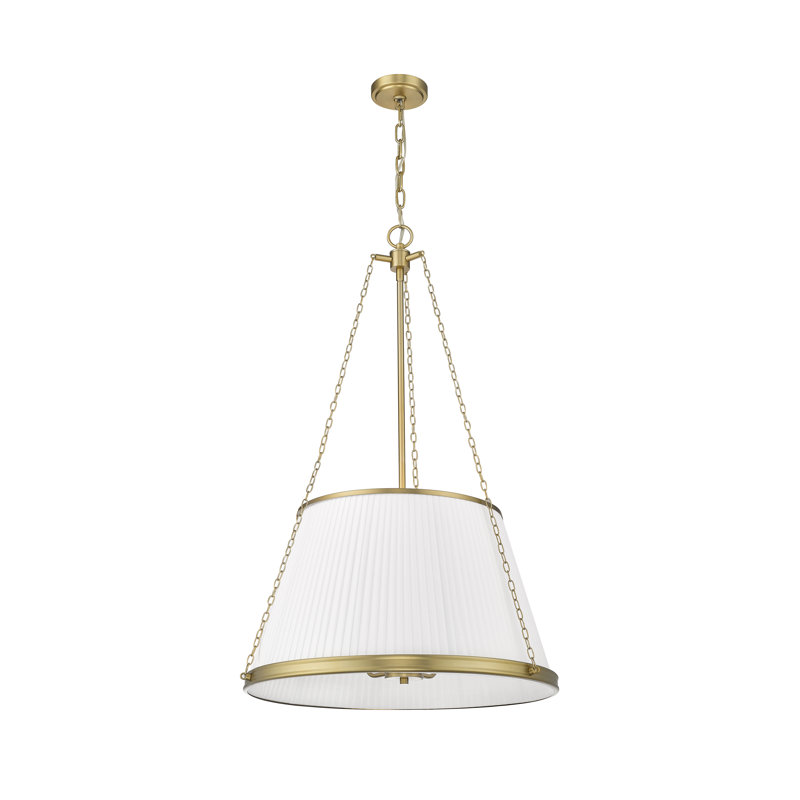 Luminaire suspendu 24 pouces 6 lumières Michiel, Doré