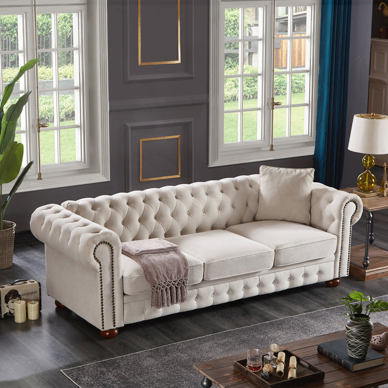 Canapé Chesterfield, Beige