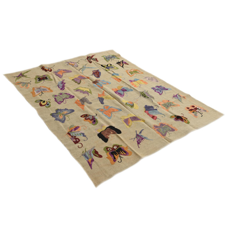 Tapis ivoire carré 6 pi Pelfrey