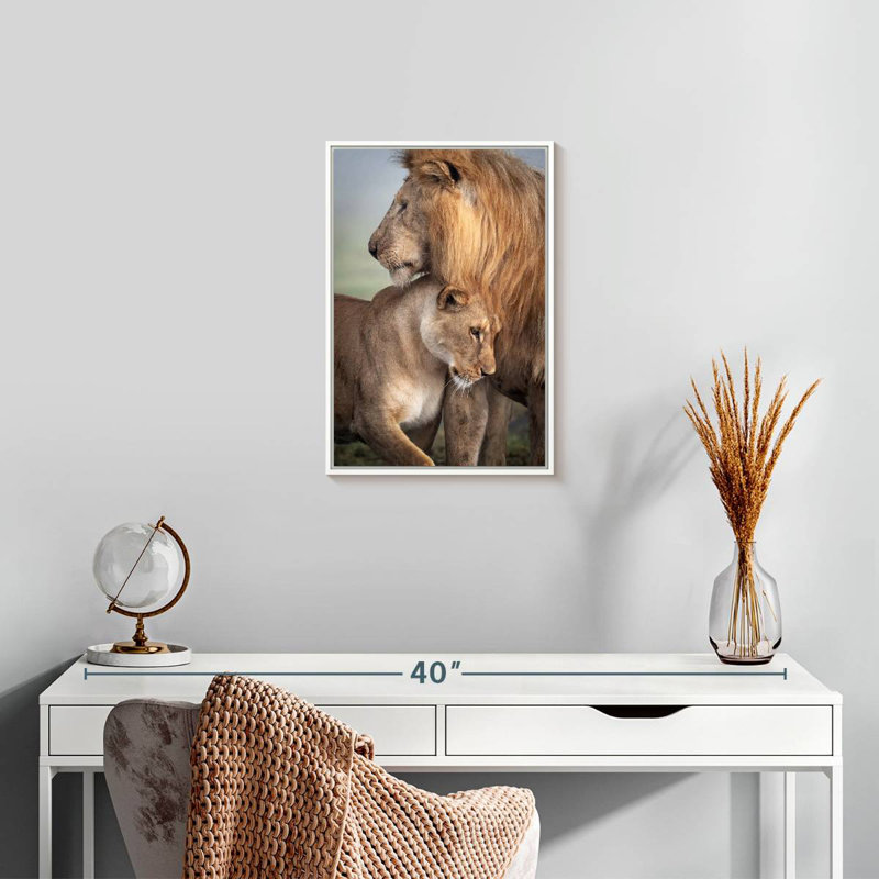 Amour sauvage, Cadre flottant blanc, 13" x 19"