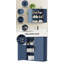 Armoire murale de salle de bain au-dessus de la toilette, portes de grange, tablettes réglables, 3 niveaux, bleu, profondeur 7,9 po