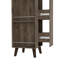 Armoire de coin, support à tasses, deux tablettes extérieures, un tiroir, quatre pieds - brun foncé