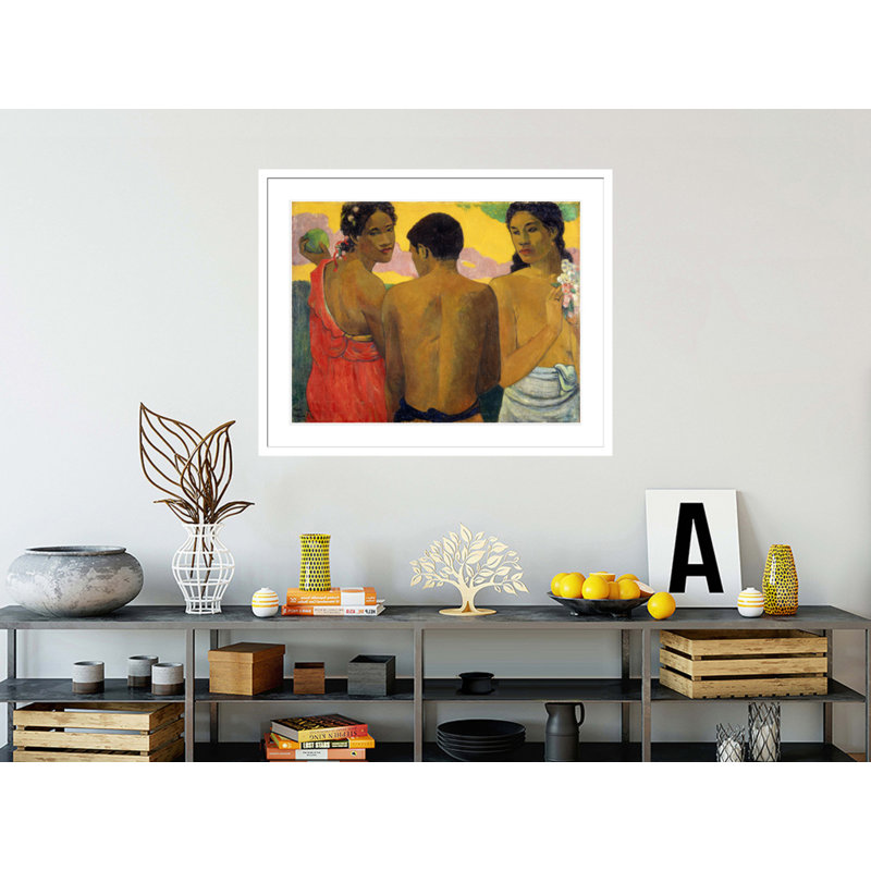 «Three Tahitians» par Paul Gauguin - Estampe numérique encadrée, H 33,5 po x l 41,4 po