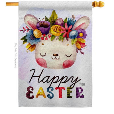 Aylet Double Sided 40'' H x 28'' W Polyester Easter House Flag