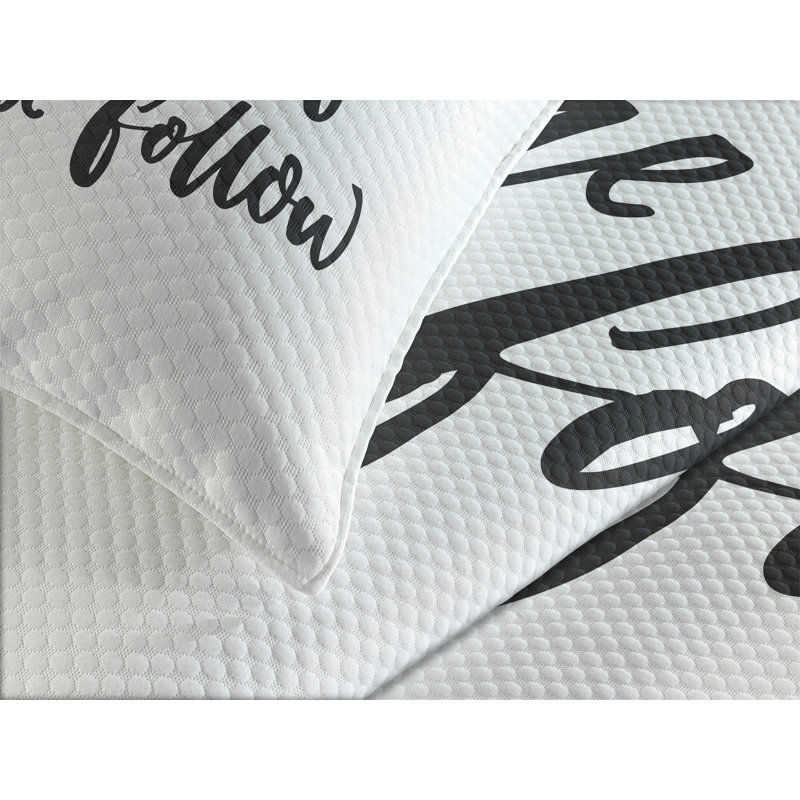 White Quilted King Bedspread Set with Pillow Shams