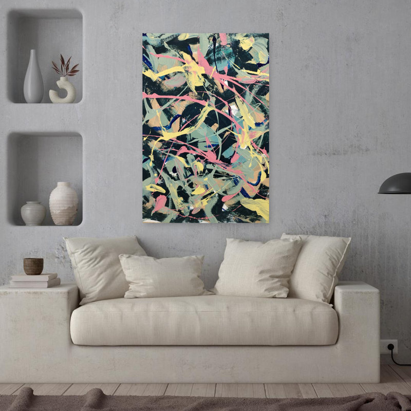 Art contemporain contemporain, H 36 po x l 24 po