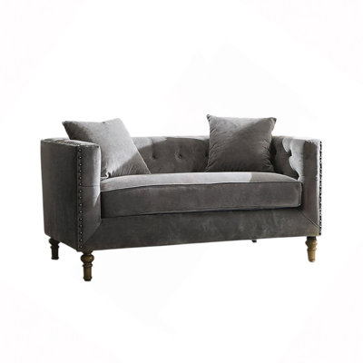 Sidonia Velvet Loveseat W/2 Pillows