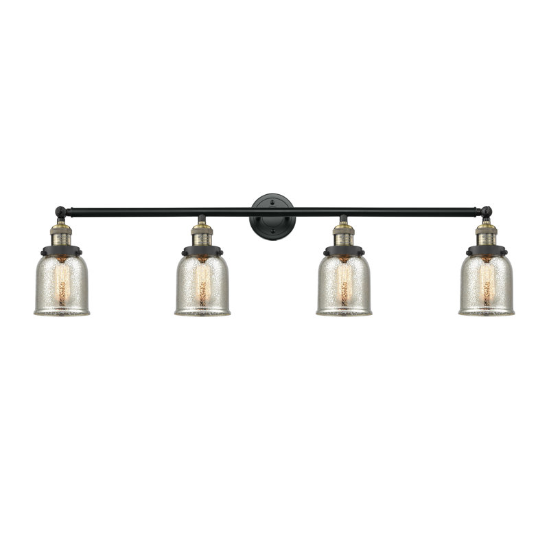 Éclairage pour salle de bain 4 lumières Hanh, Incandescente, Laiton antique noir