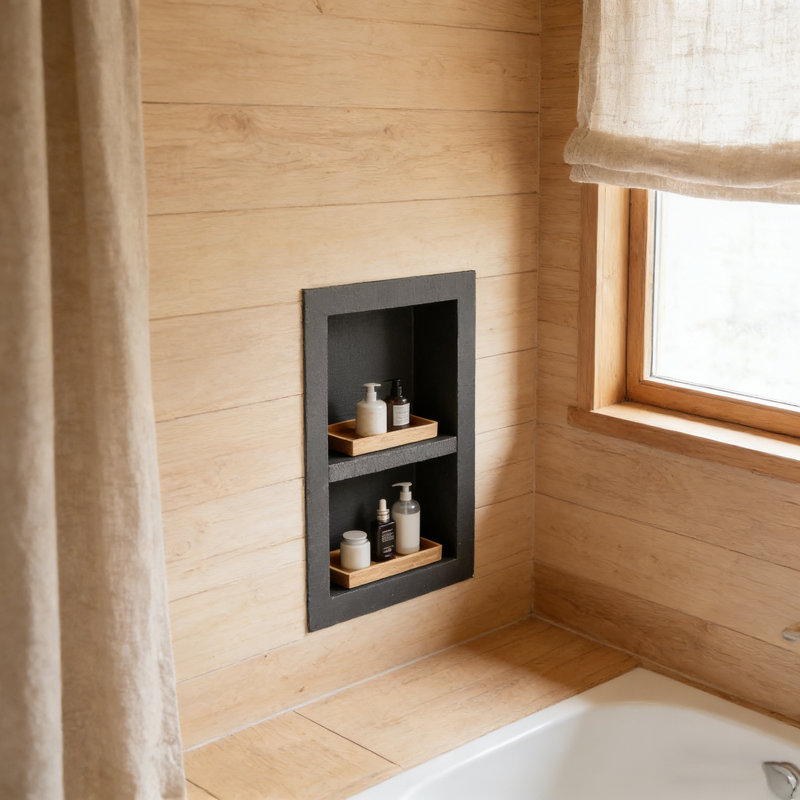 Tablette murale 16 po x 28 po x 4 po pour douche de douche
